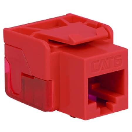 Icc Cat 6 Ez Modular Connector- Red IC1078L6RD